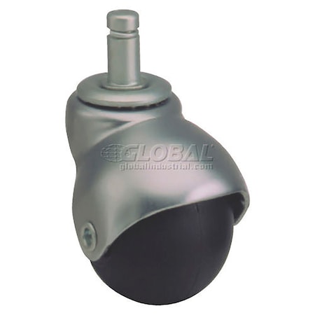 Ball Series Chair Caster With Plastic Wheel, 7/16W X 1-5/8H Stem